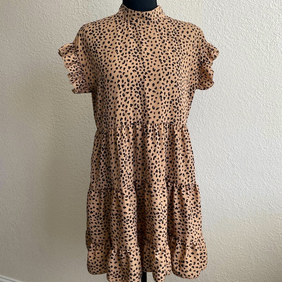 Beautiful Stylish Sexy Leopard Print Short Dress - Picture 9 of 16